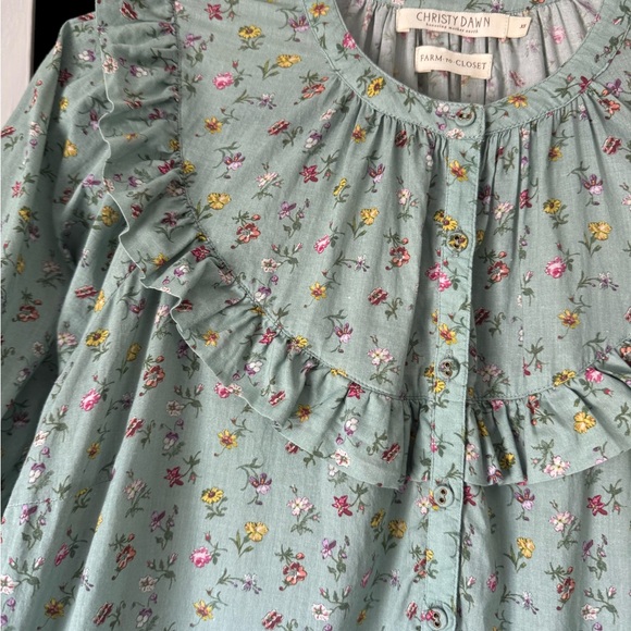 Christy Dawn Floral Ruffle Mini Dress - Picture 2 of 4